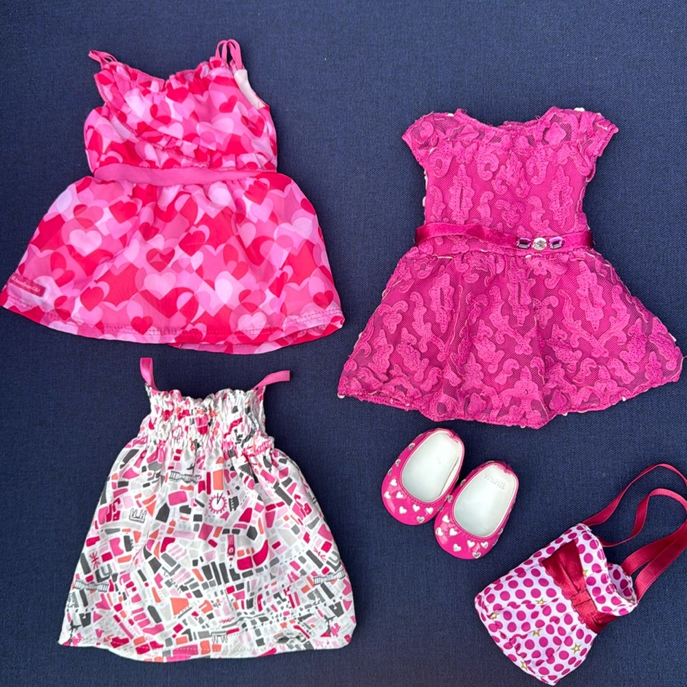 American Girl Doll Pink Dress Collection
